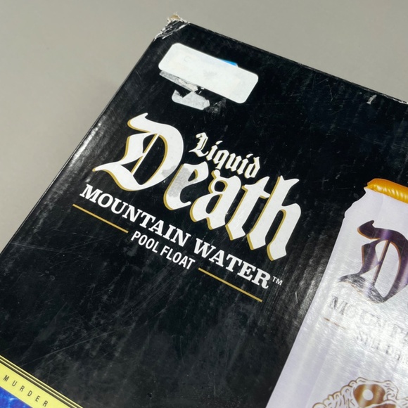 NEW Liquid Death Pool Float inflatable can raft summer white black - Picture 2 of 9